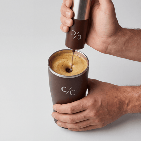 Step 2: Pour 8-12 oz hot water and stir (or use your frother)